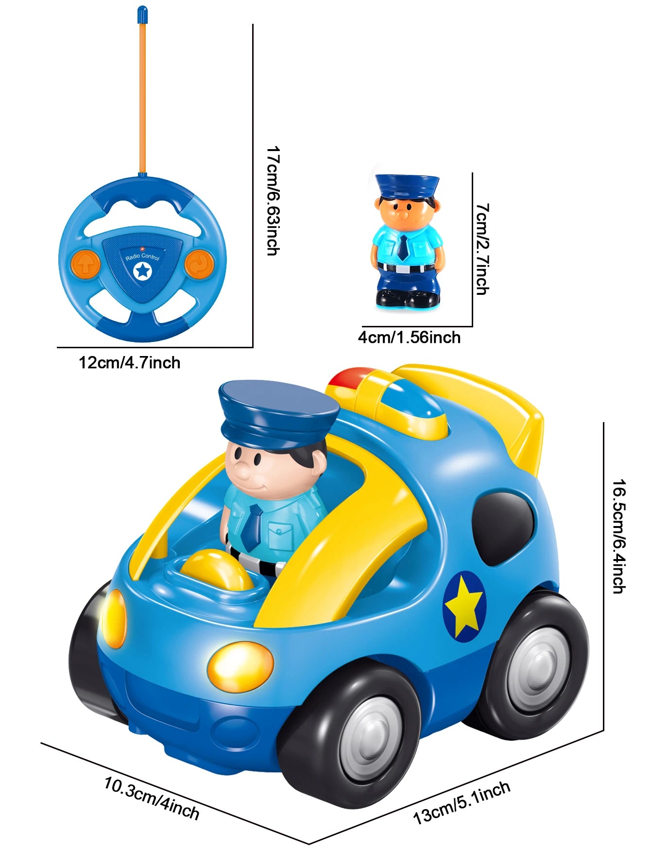 Cartoon RC Car Toys for Boys and Toddlers Toddler RC Car Toys for Boys and Girls Over 3 Years Old Radio-controlled toys