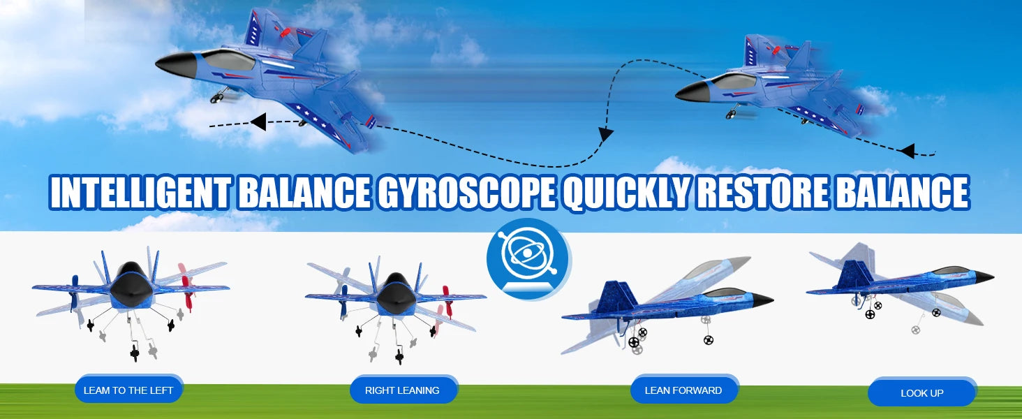 SU35 RC Plane FX620 FX820 2.4G Remote Control Flying Model Glider Airplane With LED Lights Aircraft Foam Toys For Children Gifts