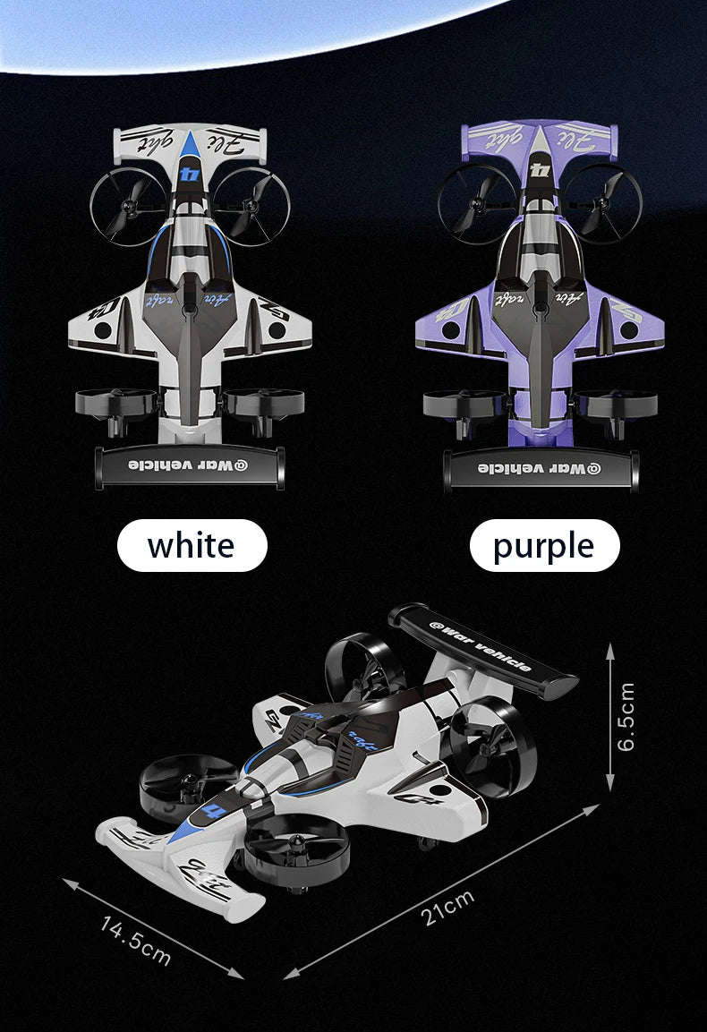 CZ04 Rc Aircraft Amphibious Remote Control Drift Car 360° Roll Headless Mode Land and Air Experience Speed and Excitement Plane