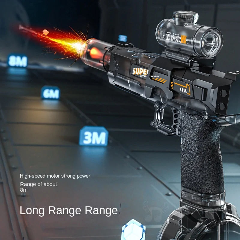 Electric Water Gun With light Sprays Flame Effect Continuously High-pressure Powerful Outdoor Water Gun Toys pistolet na wode