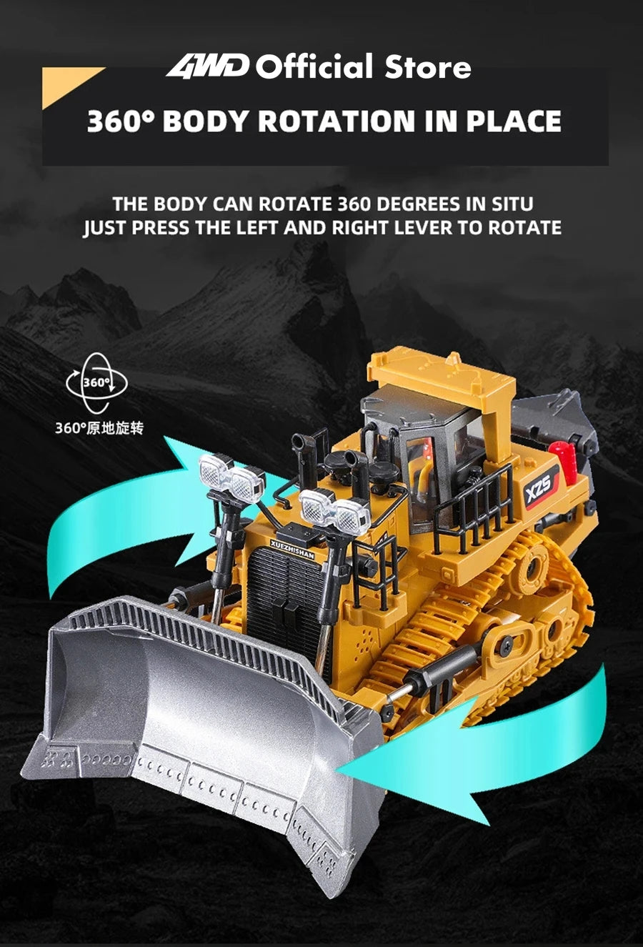 4WD Remote Control Excavator Toy