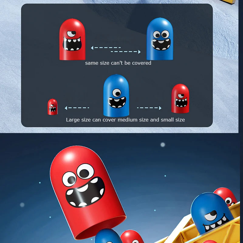 Tic Tac Toe Big Eat Small CartoonThinking Training Board Game Parent-Child Interactive Educational Toys For Kids Christmas Gifts