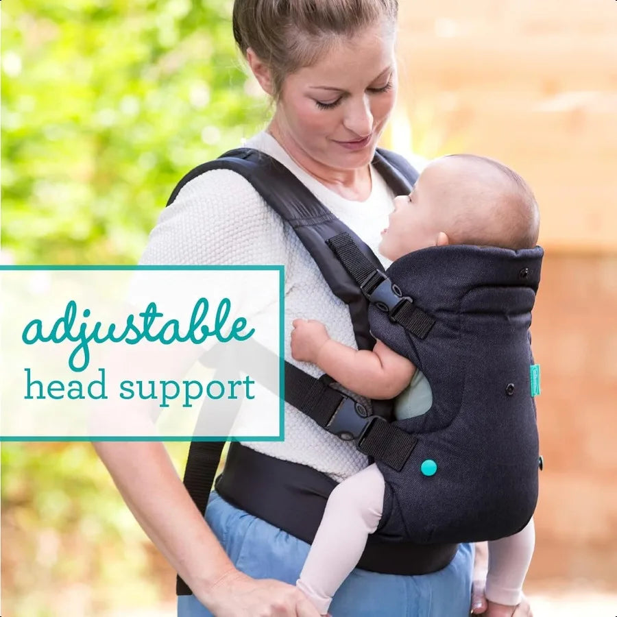 Infantino Flip 4in1 Convertible Baby Carrier Adjustable Ergonomic Babywearing Registry ential Baby Carrier for Newborn to Toddl
