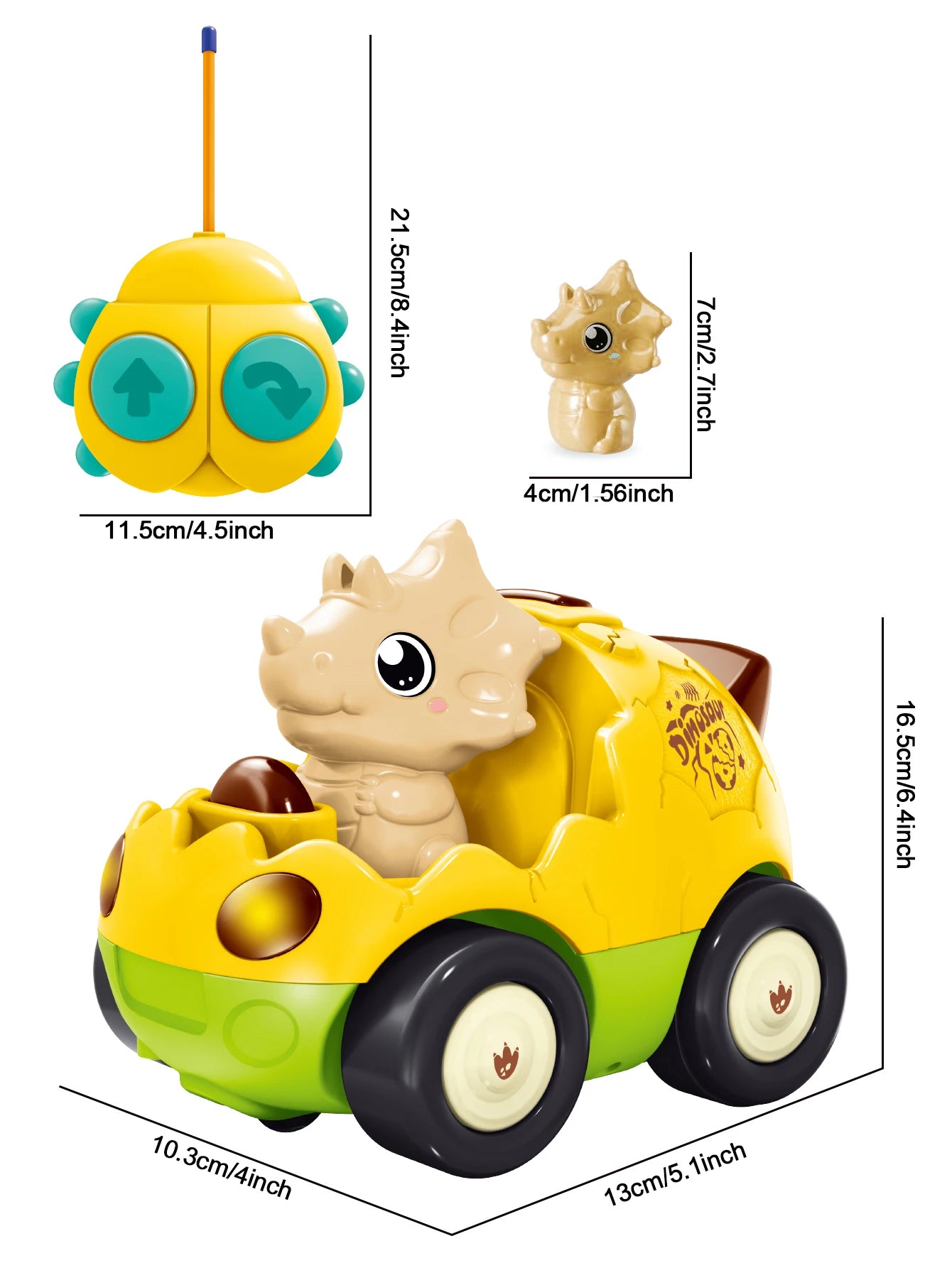 Cartoon RC Car Toys for Boys and Toddlers Toddler RC Car Toys for Boys and Girls Over 3 Years Old Radio-controlled toys