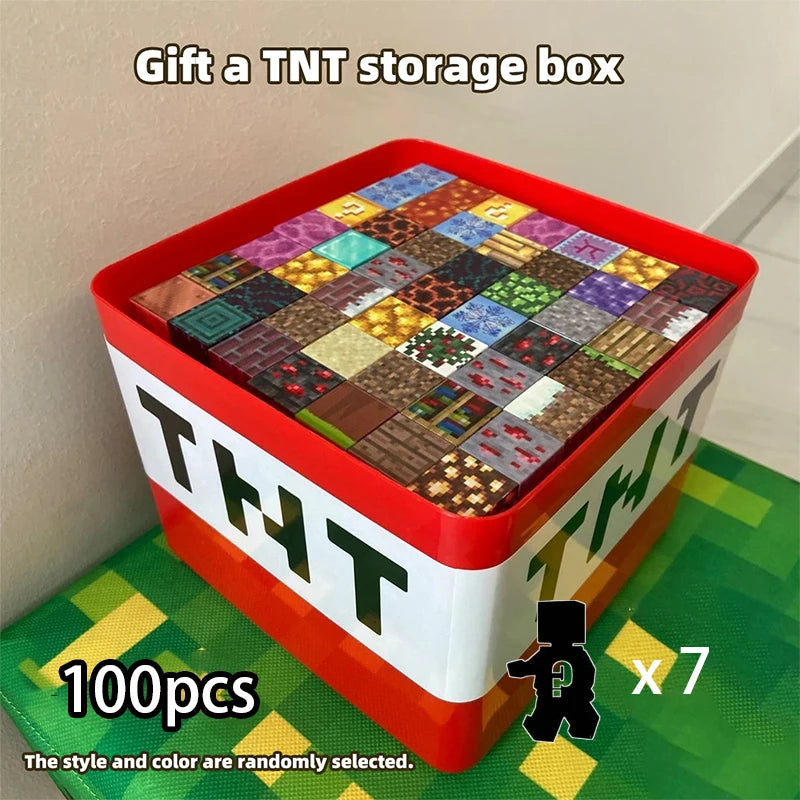 Magnetic Building Blocks Mine World Cube Magnet World Set for Kid Age DIY Model Children Stem Best Montessori Sensory Toy