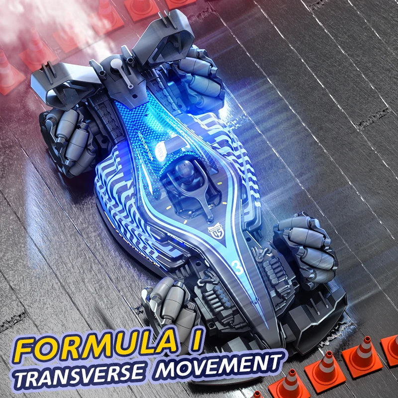 New RC Stunt Car with Spray & LED Lights，Dual Remote & Gesture Sensing Watch, Drift & High Speed,Hot Toy for Kids & Hobbyists