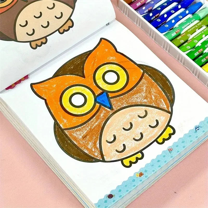 160-Page Coloring & Drawing Book with Animal & Nature Themes Non-Toxic Safe Paper Blue Cover Art Supplies Creative Birthday Gift