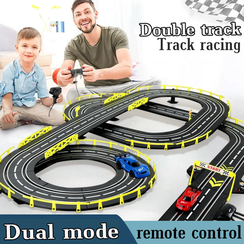 RC Railway Car1:43 Accessories Toy Electric Race Track Vehicle Double Battle Speedway Profissional Slot Car Circuit Racing Gift