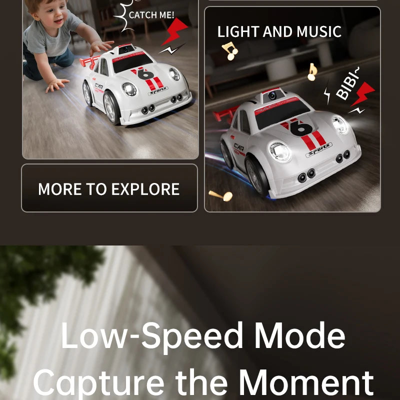 Mini RC Drift Car with Dual Mode Lights, Sound, Camera Screen Control