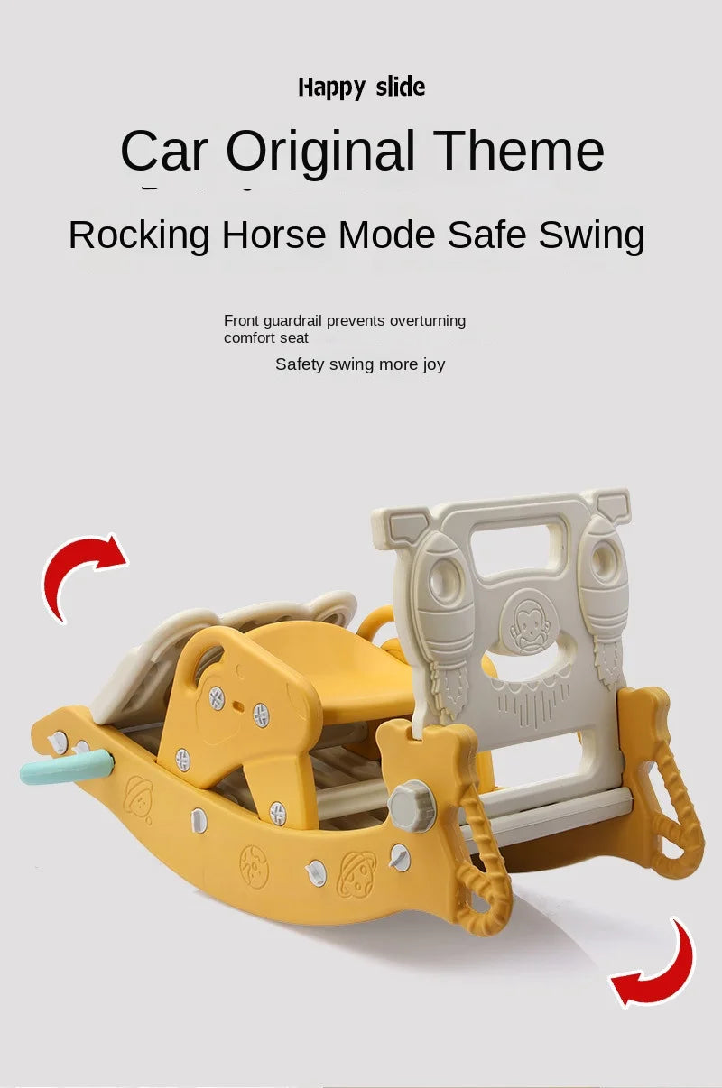 Children's Slide Shooting Four In One Indoor And Outdoor Slide Rocking Horse Combination Toy Multifunctional Baby Rocking Horse