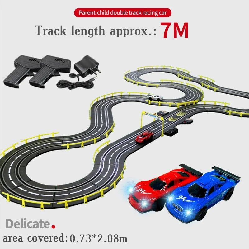 RC Railway Car1:43 Accessories Toy Electric Race Track Vehicle Double Battle Speedway Profissional Slot Car Circuit Racing Gift