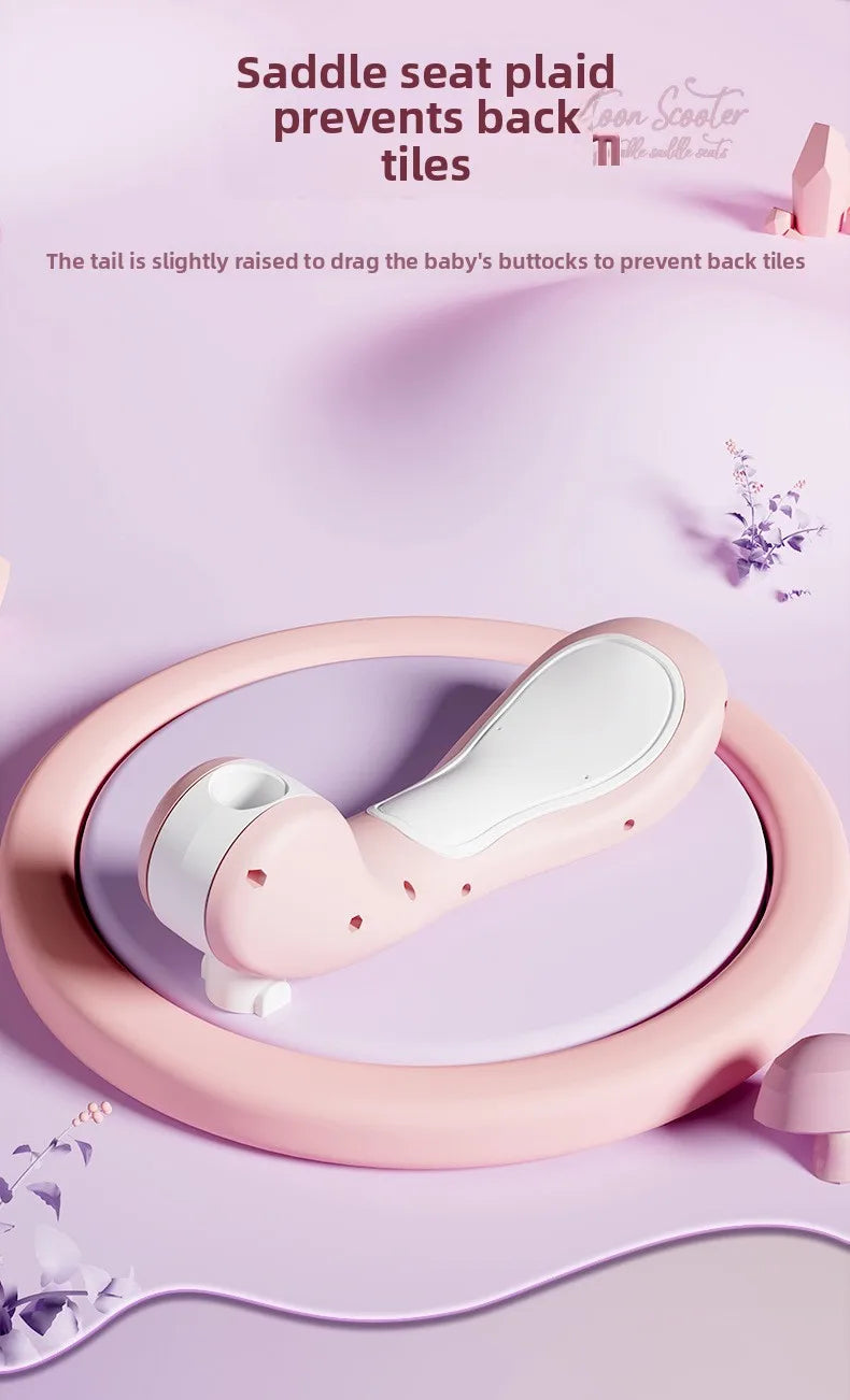 2-In-1 Children's Scooter Baby Kickboard 3 Height Adjustable 3-Wheel Music Light Foldable Micro Kcik Scooter Boy Girl Ages 2-10