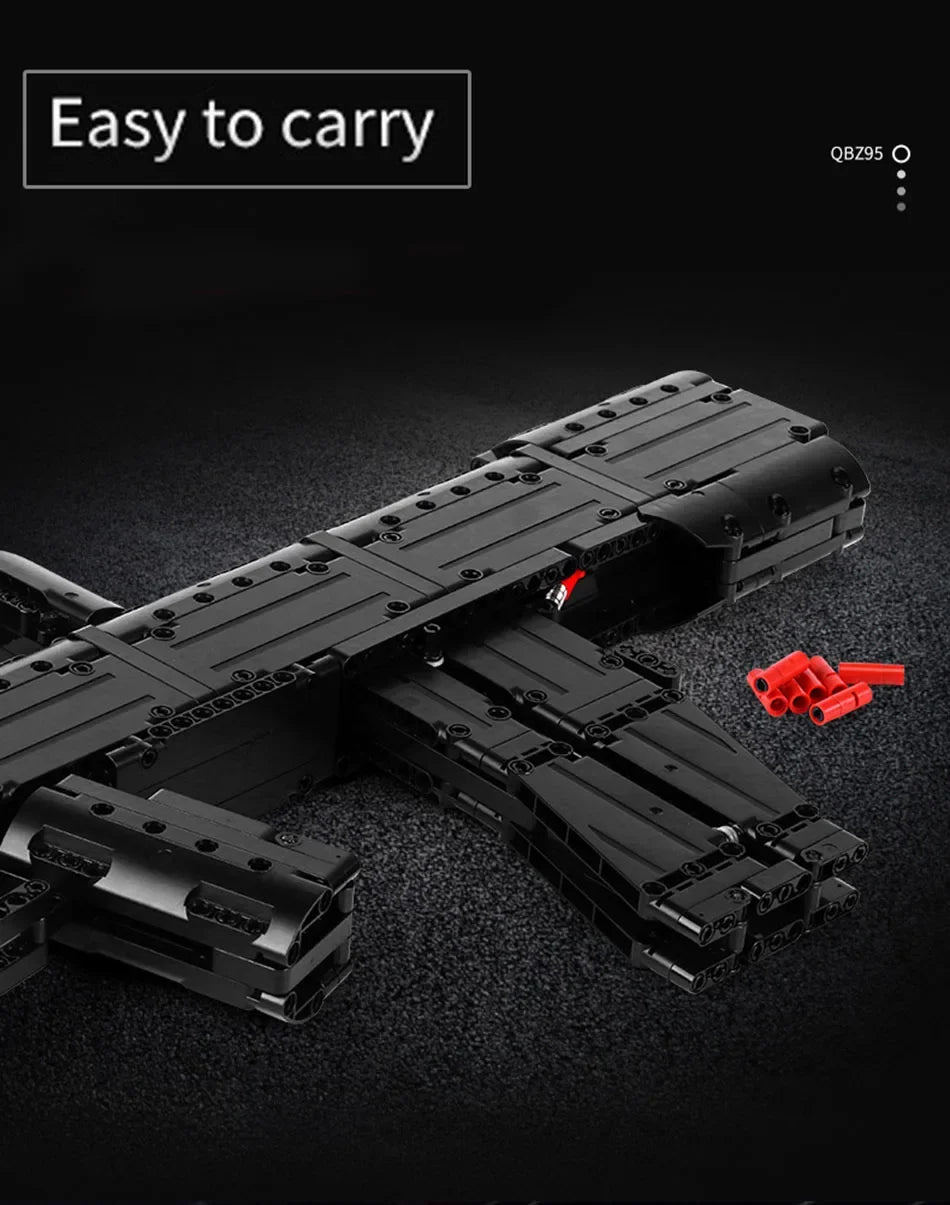 WW2 Military Series Rifle Gun K98 MP5 QBZ95 M4 Desert Eagle Weapon Building Blocks Pistol Machine Can Shoot Bullet Bricks Toys