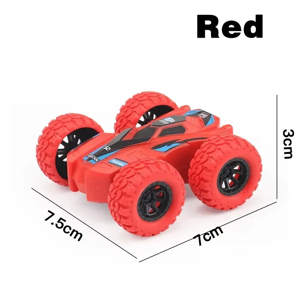 Flip Cars Toys for Kids Mini Truck 360° Rotating Stunt Push and Go Friction Vehicle Great Birthday Gift Idea for Boys