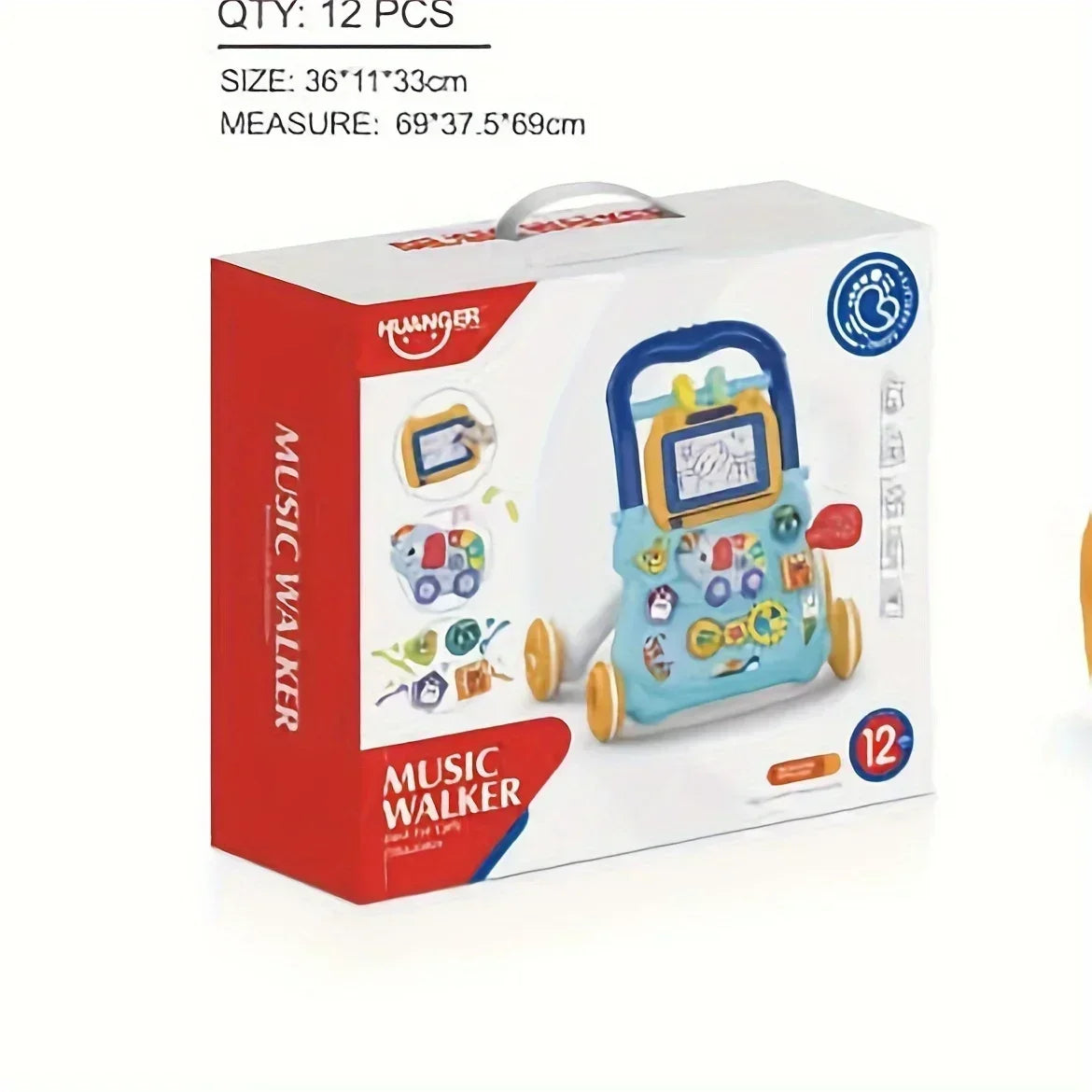 Baby Walker Adjustable Speed Anti Rollover Early Childhood Education Toy Push Stroller with Music and Lights Baby Walker Toy