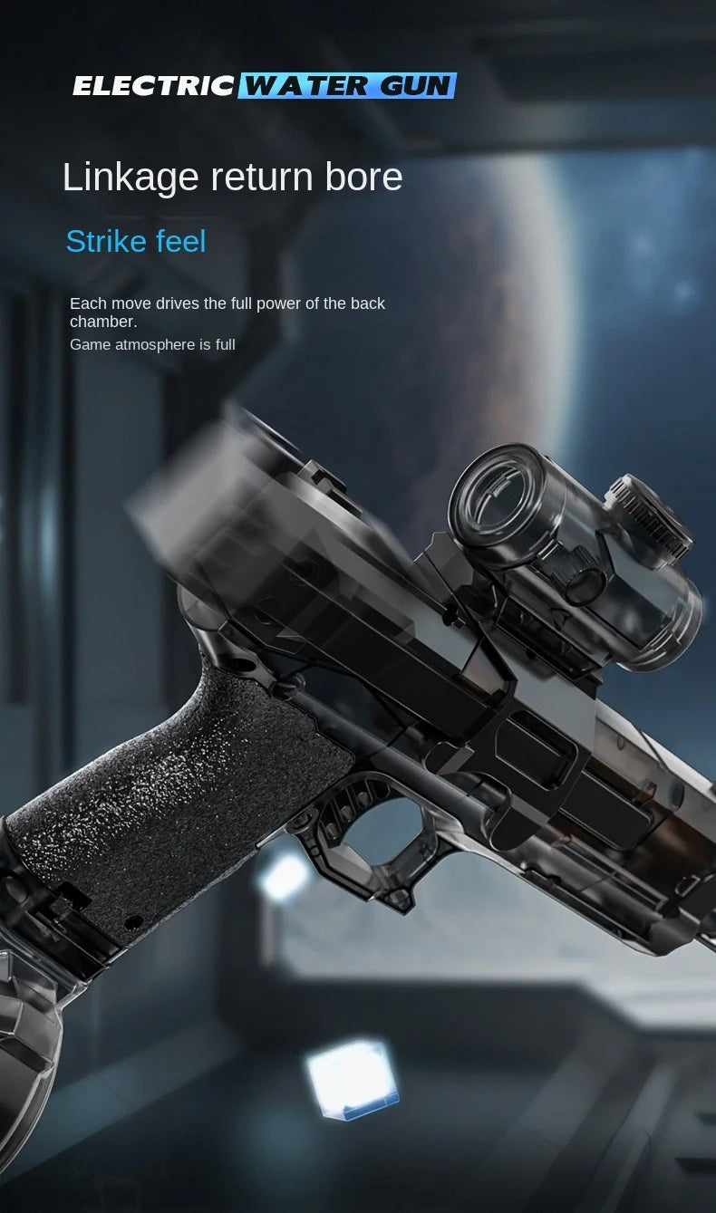 Electric Water Gun With light Sprays Flame Effect Continuously High-pressure Powerful Outdoor Water Gun Toys pistolet na wode