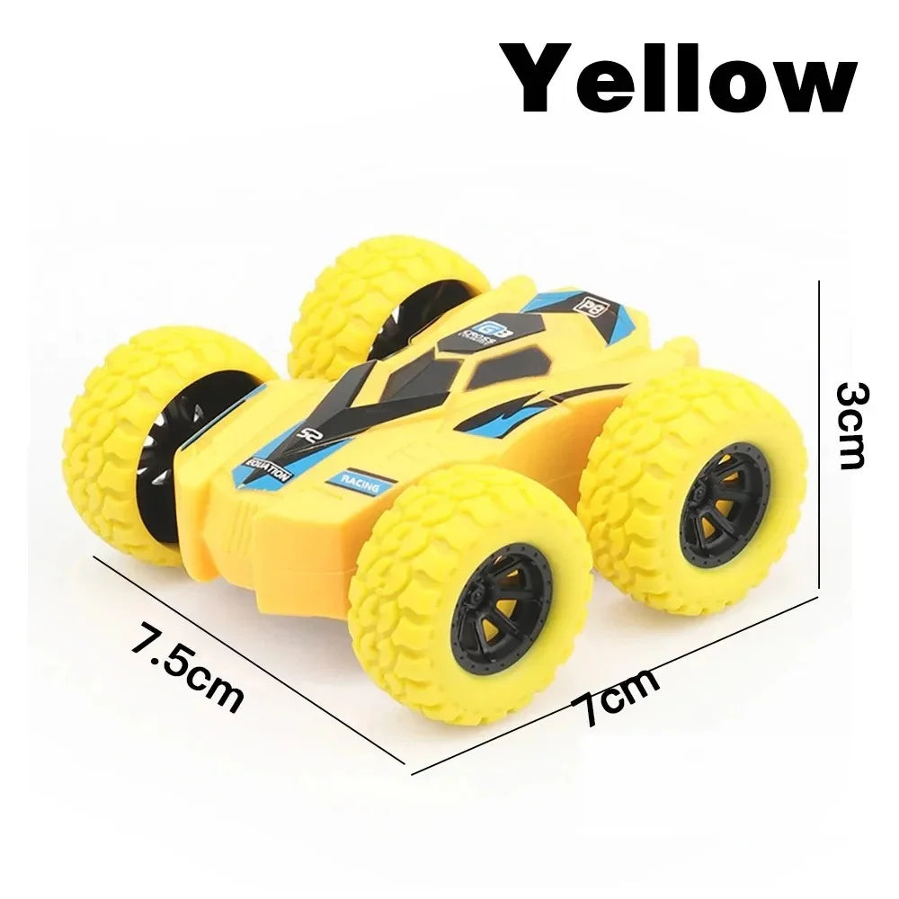 Flip Cars Toys for Kids Mini Truck 360° Rotating Stunt Push and Go Friction Vehicle Great Birthday Gift Idea for Boys