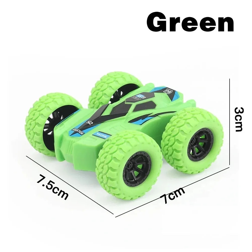 Flip Cars Toys for Kids Mini Truck 360° Rotating Stunt Push and Go Friction Vehicle Great Birthday Gift Idea for Boys