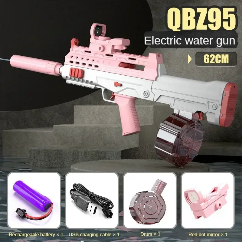 2025 Electric Water Gun Toy M416 Water Gun Electric Water Gun Fully Automatic Shooting Toy Outdoor Beach Toy Children Gift