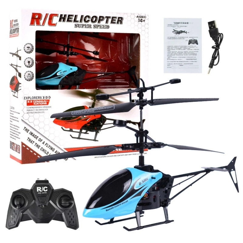 RC Helicopter Drone with Light Electric Flying Toy Radio Remote Control Aircraft Indoor Outdoor Game Model Gift Toy A2UB
