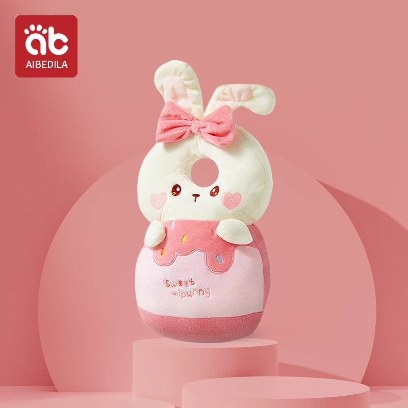 Baby Walkers Head Protection Cushion Animals Plush Pad Adjustable Straps Baby Protective Pad Showering Gift for Toddler Children