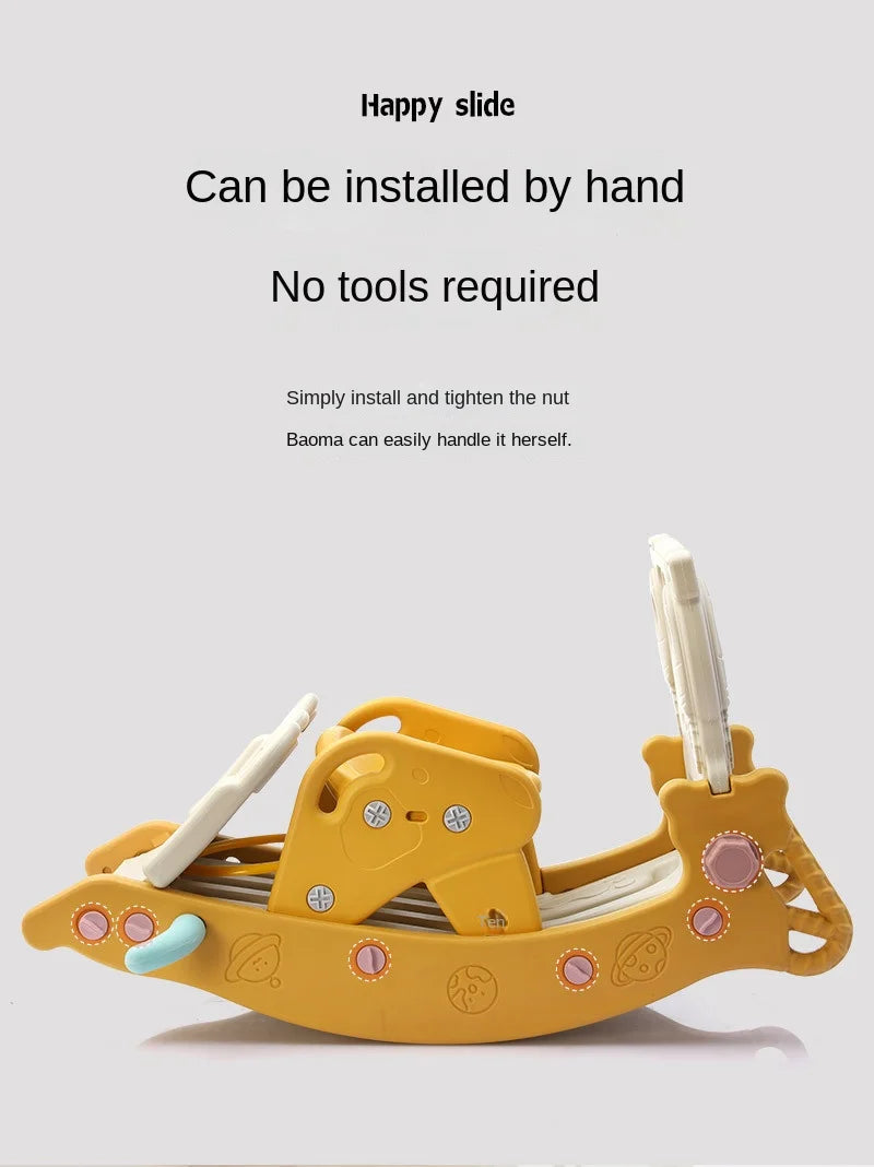 Children's Slide Shooting Four In One Indoor And Outdoor Slide Rocking Horse Combination Toy Multifunctional Baby Rocking Horse