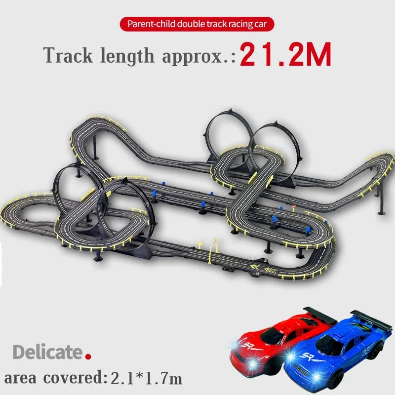 RC Railway Car1:43 Accessories Toy Electric Race Track Vehicle Double Battle Speedway Profissional Slot Car Circuit Racing Gift