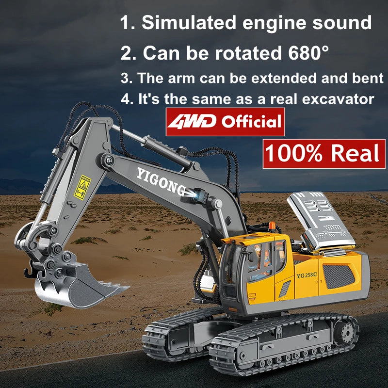 4WD Remote Control Excavator Toy