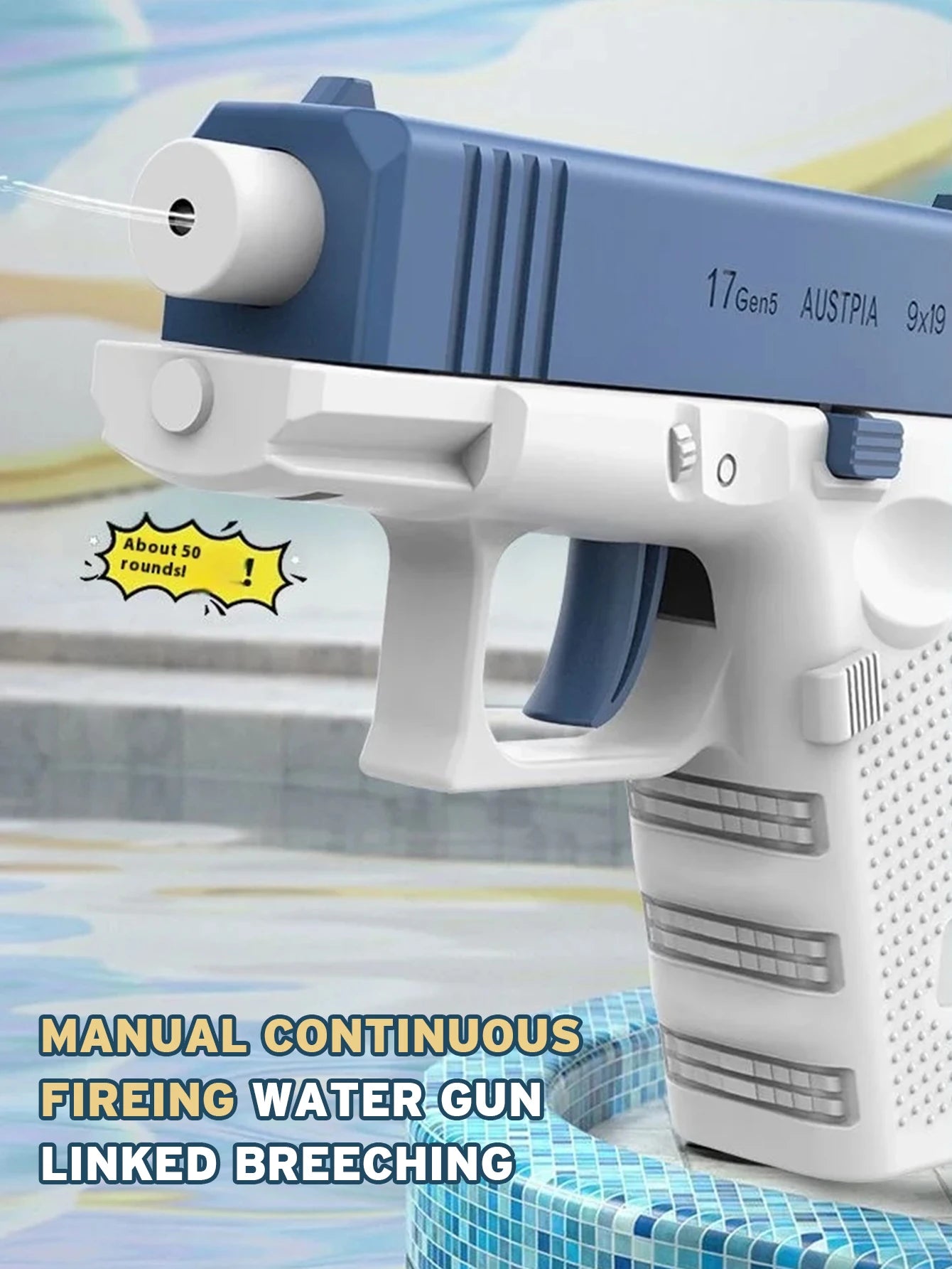 Hot selling mini handgun water gun, summer outdoor children's manual continuous firing toy water gun toy