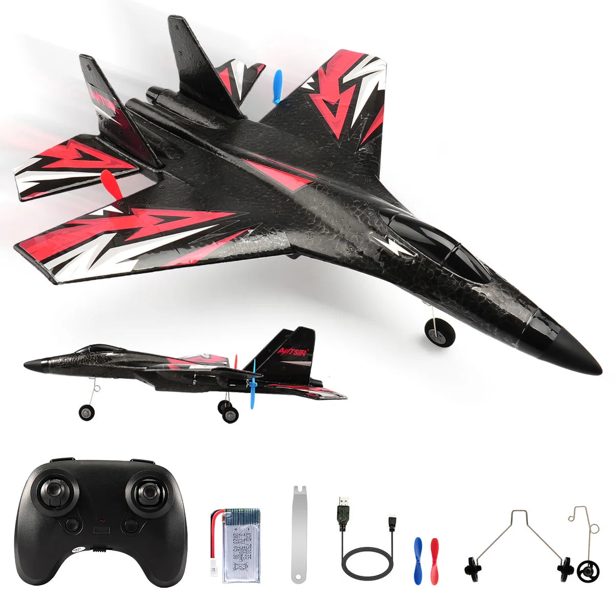 SU35 RC Plane FX620 FX820 2.4G Remote Control Flying Model Glider Airplane With LED Lights Aircraft Foam Toys For Children Gifts