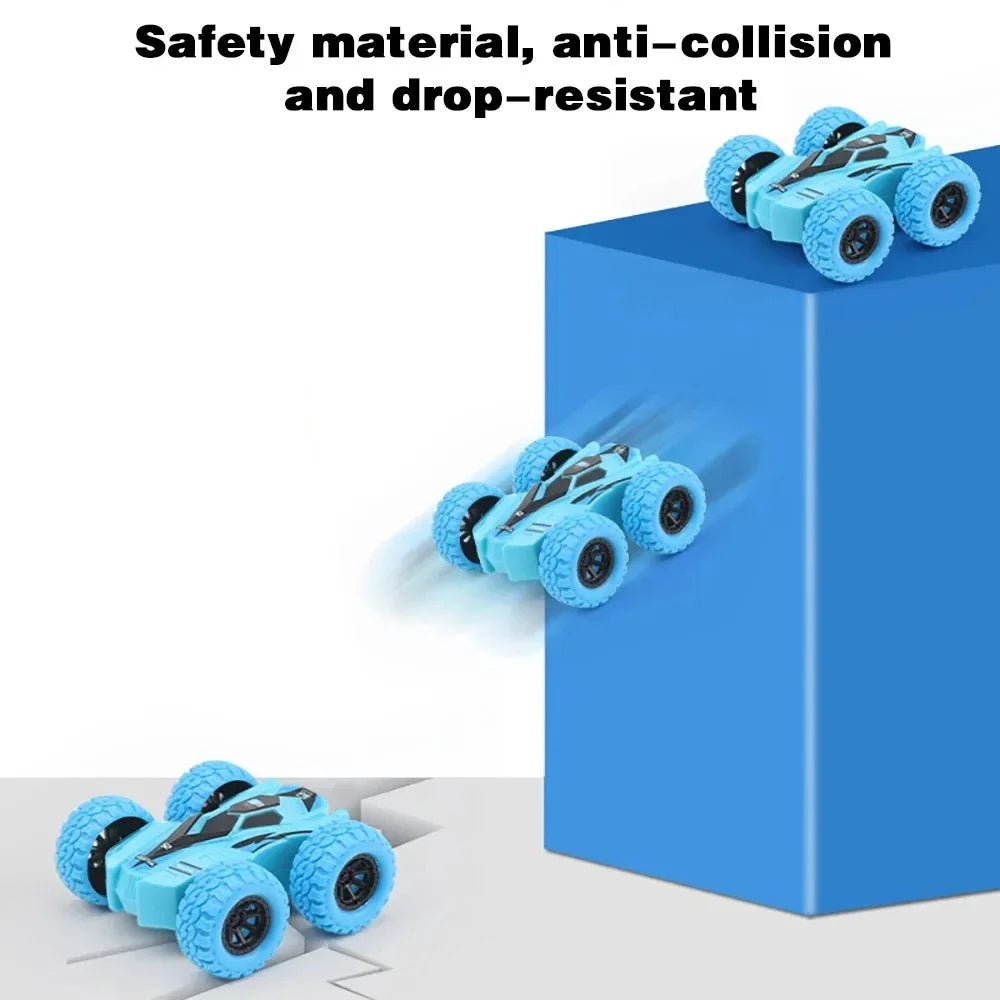 Flip Cars Toys for Kids Mini Truck 360° Rotating Stunt Push and Go Friction Vehicle Great Birthday Gift Idea for Boys