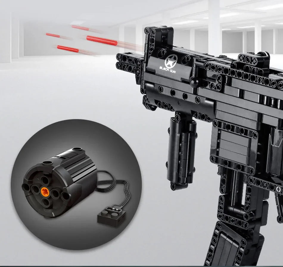 WW2 Military Series Rifle Gun K98 MP5 QBZ95 M4 Desert Eagle Weapon Building Blocks Pistol Machine Can Shoot Bullet Bricks Toys