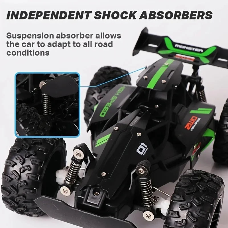 1:18 Scale High Speed RC Car - 2.4G Off Road Racing Vehicle, Entry-level RC Toy, Ideal Gift for Kids