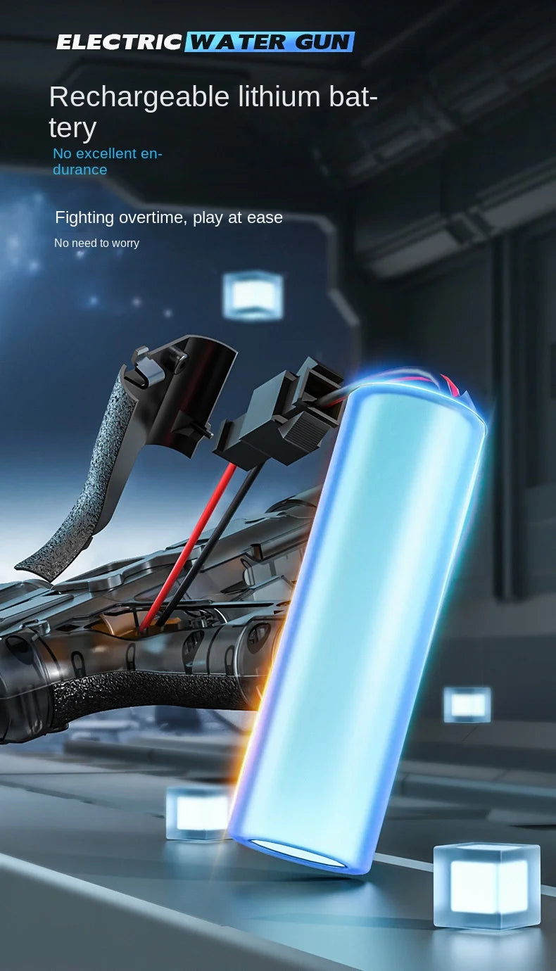 Electric Water Gun With light Sprays Flame Effect Continuously High-pressure Powerful Outdoor Water Gun Toys pistolet na wode