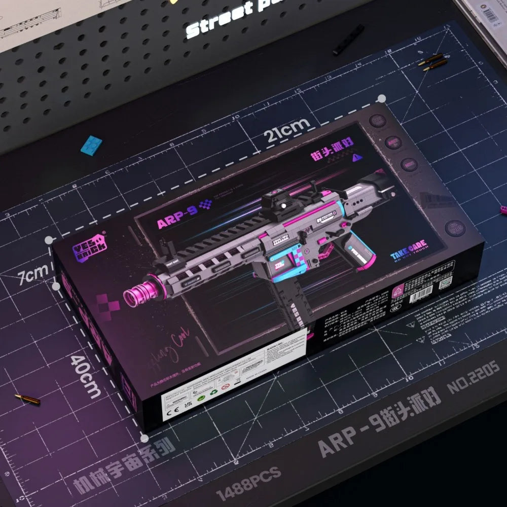 MOC Military MP5 KSV M4A1 ARP-9 Submachine Gun Model Building Blocks DIY Weapon Micro Bricks Toy Child Boy Christmas Gift