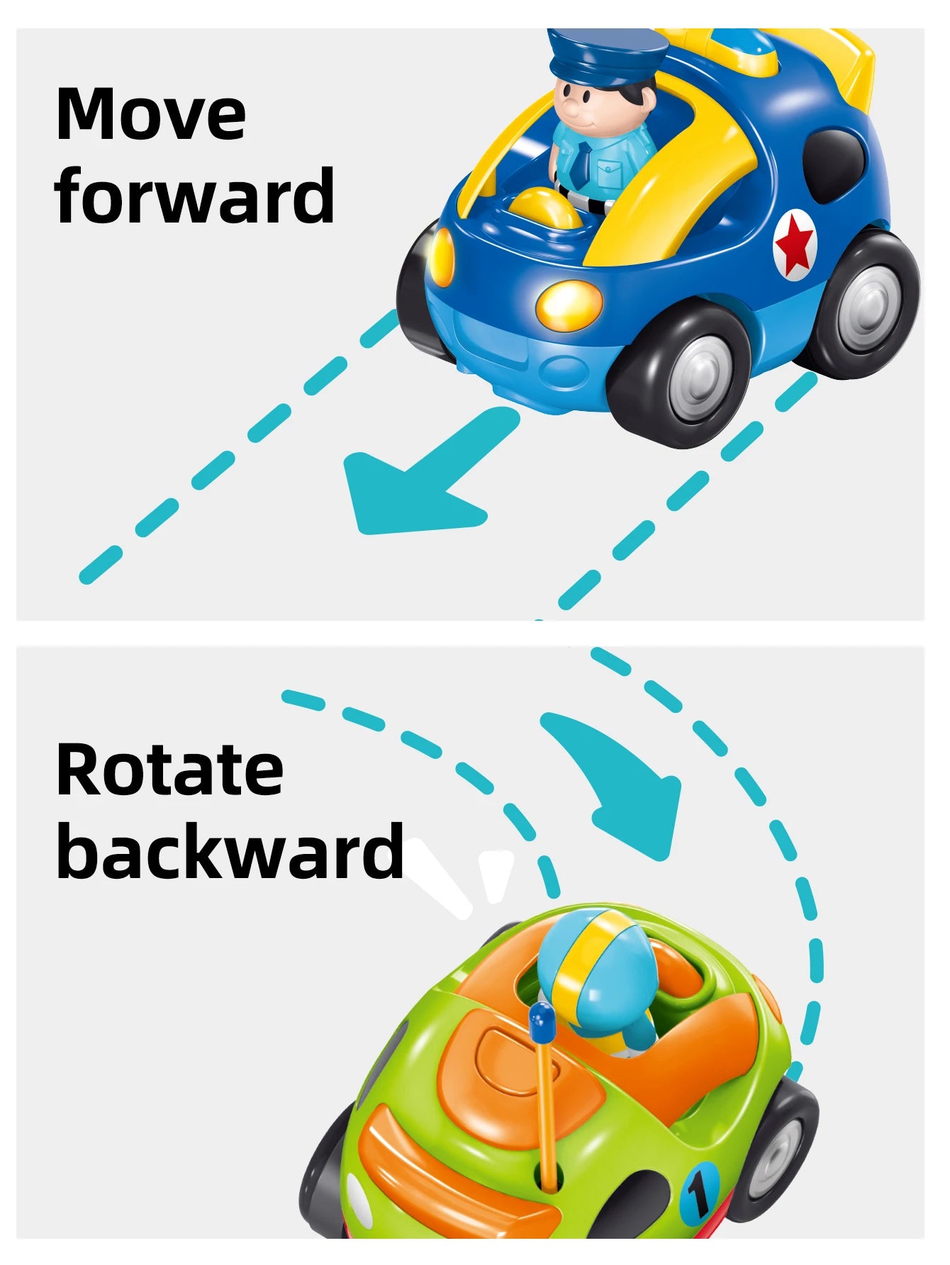 Cartoon RC Car Toys for Boys and Toddlers Toddler RC Car Toys for Boys and Girls Over 3 Years Old Radio-controlled toys