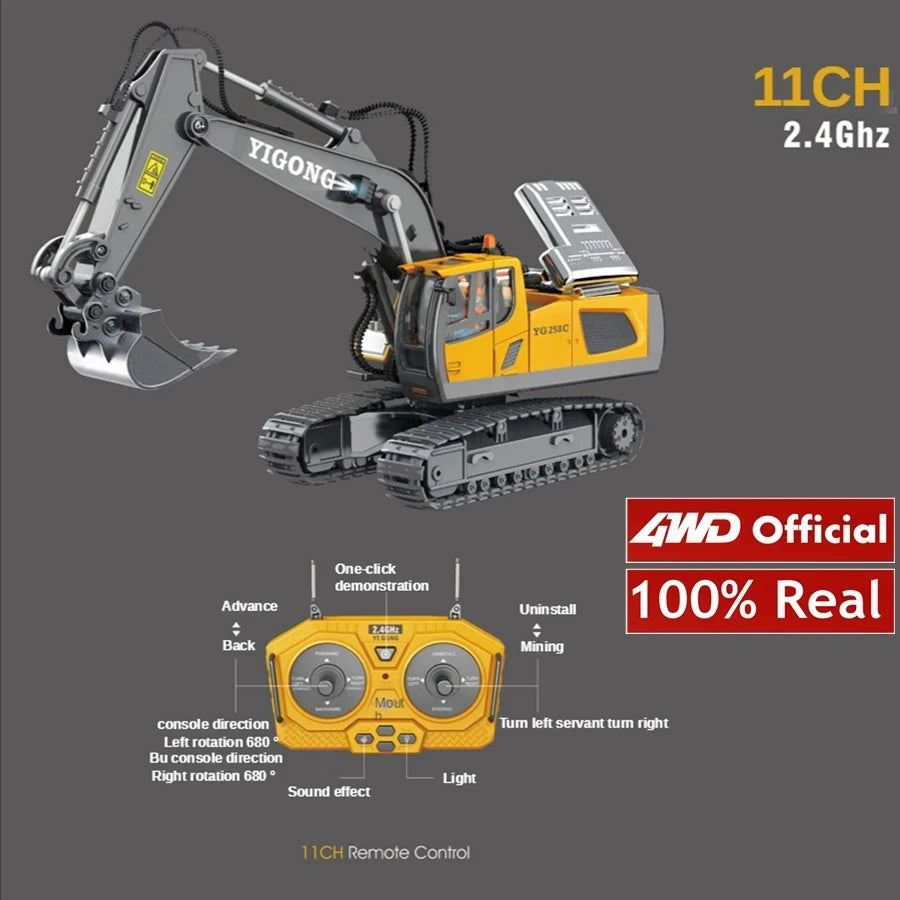 4WD Remote Control Excavator Toy