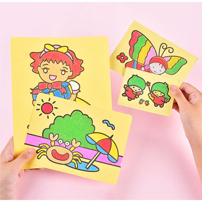 Creative DIY Sand Painting Kids Toys Children Crafts Doodle Colour  Art Pictures Drawing Paper Educational