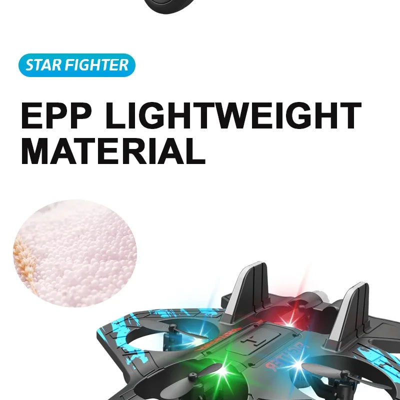 2.4G remote control fighter electric foam glider stunt tumbling UAV hovering helicopter with LED colorful lights aircraft model