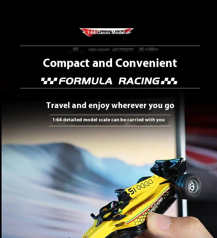 New RC car August  Product 1:64 Mini Alloy Car Model, Adjustable Lighting Formula Racing, Children's Remote Control Car