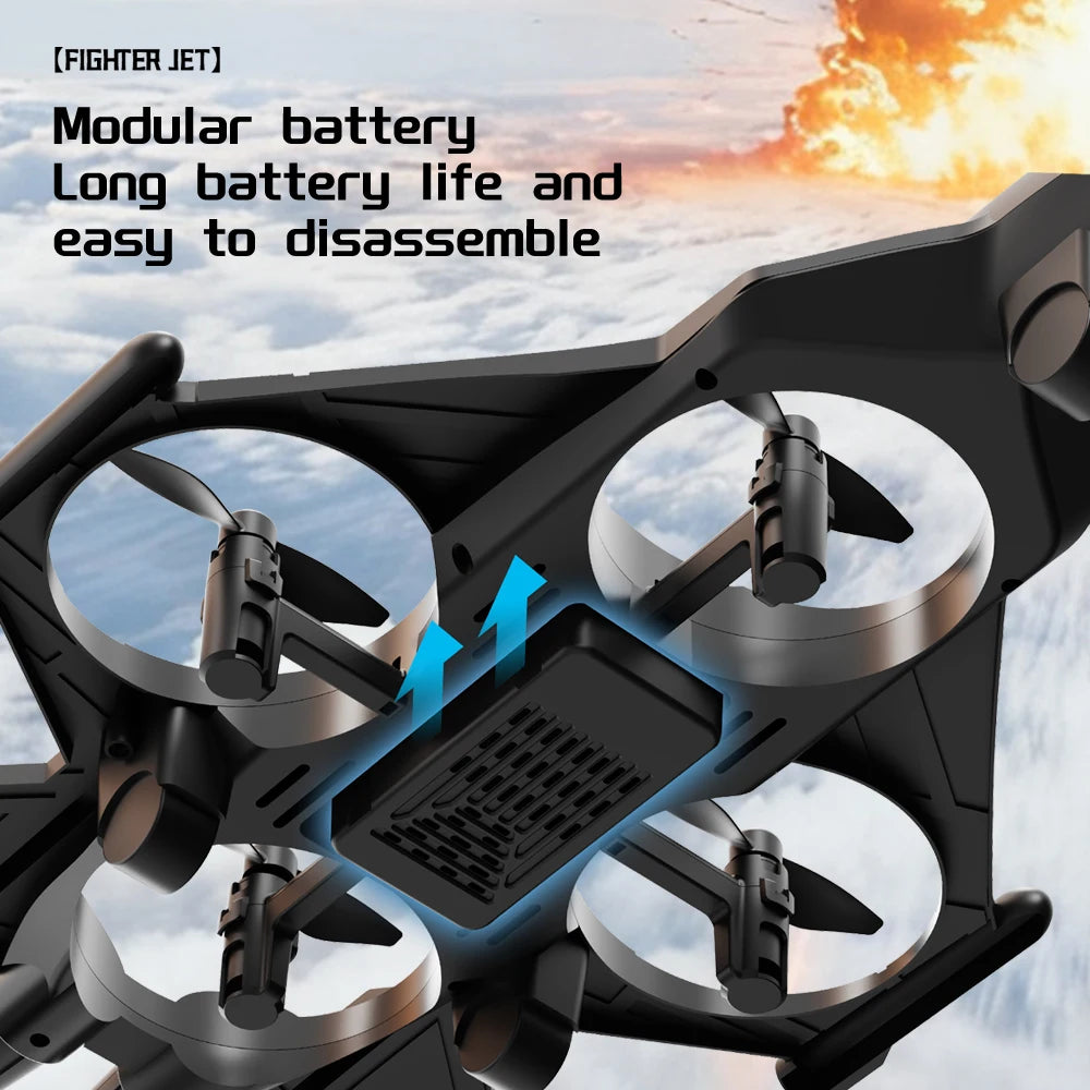 YL86 RC Plane with Camera Helicopter Three speed switching Aircraft Rolling at 360 °Fighter Hover at fixed height RC Drone Toys