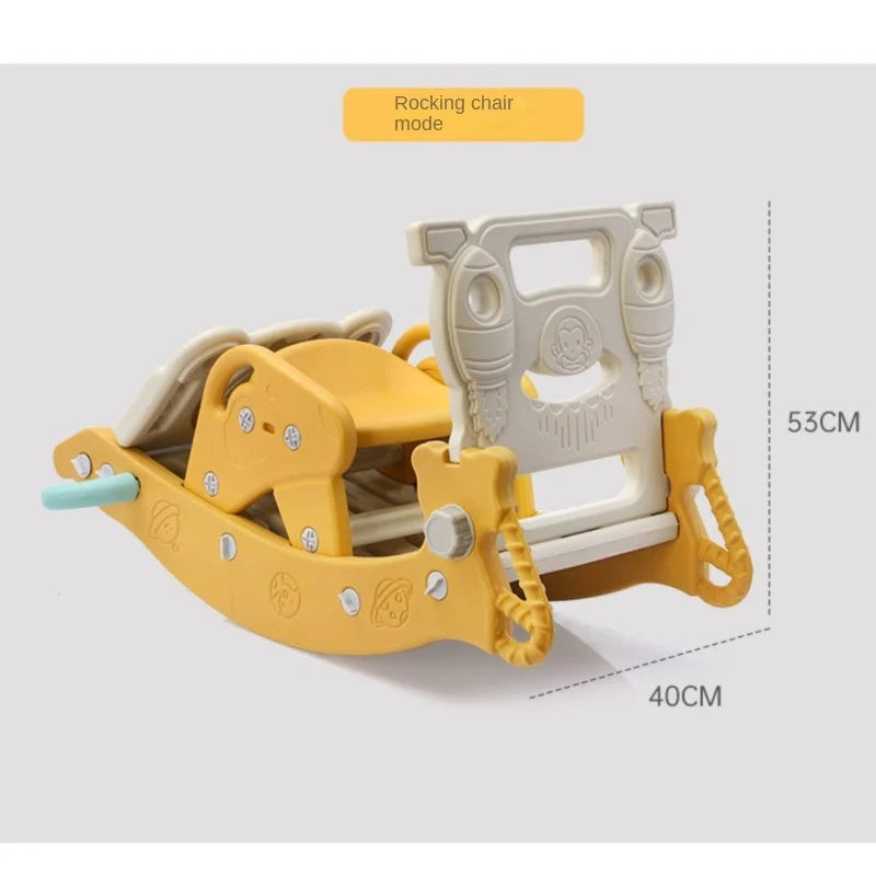 Children's Slide Shooting Four In One Indoor And Outdoor Slide Rocking Horse Combination Toy Multifunctional Baby Rocking Horse