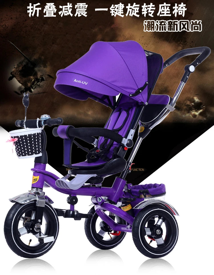 Four-in-one child tricycle baby stroller 1-5 years old baby stroller bicycle