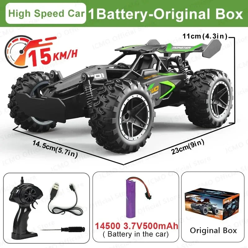 1:18 Scale High Speed RC Car - 2.4G Off Road Racing Vehicle, Entry-level RC Toy, Ideal Gift for Kids