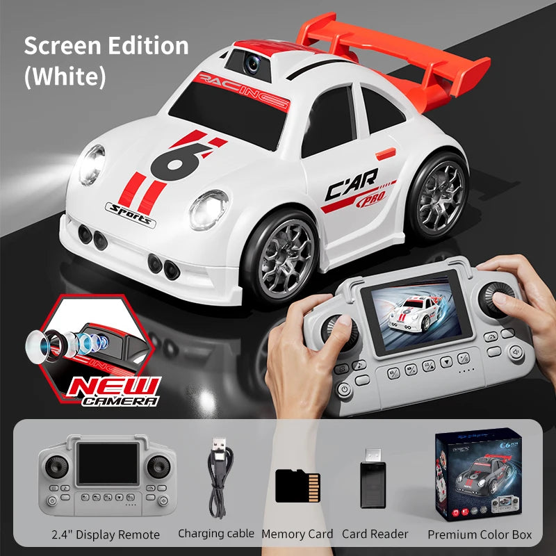Mini RC Drift Car with Dual Mode Lights, Sound, Camera Screen Control
