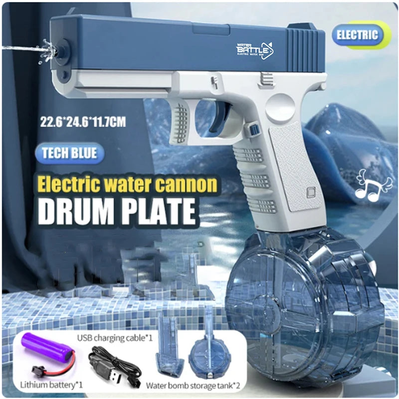 Electric Water Gun With light Sprays Flame Effect Continuously High-pressure Powerful Outdoor Water Gun Toys pistolet na wode