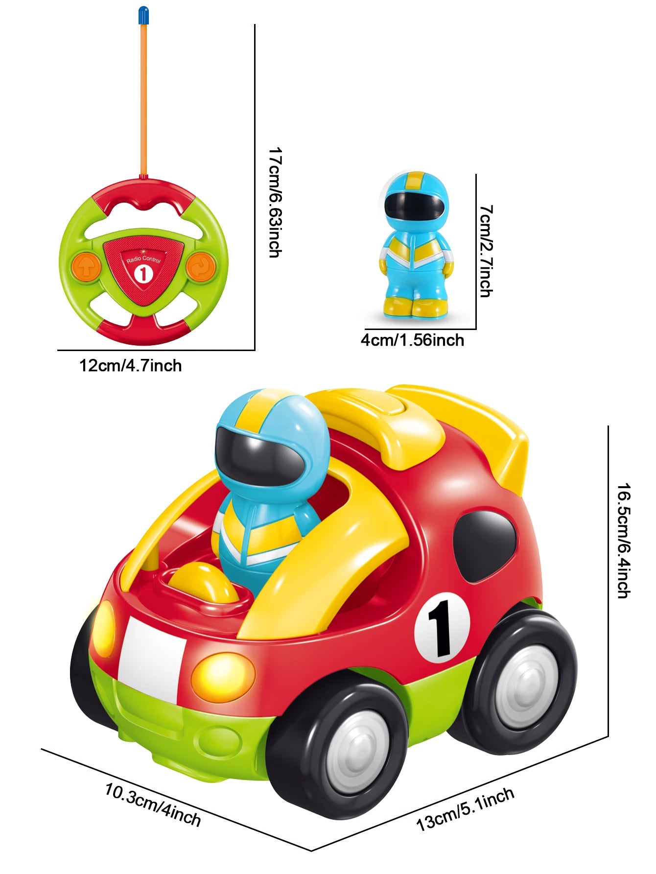 Cartoon RC Car Toys for Boys and Toddlers Toddler RC Car Toys for Boys and Girls Over 3 Years Old Radio-controlled toys