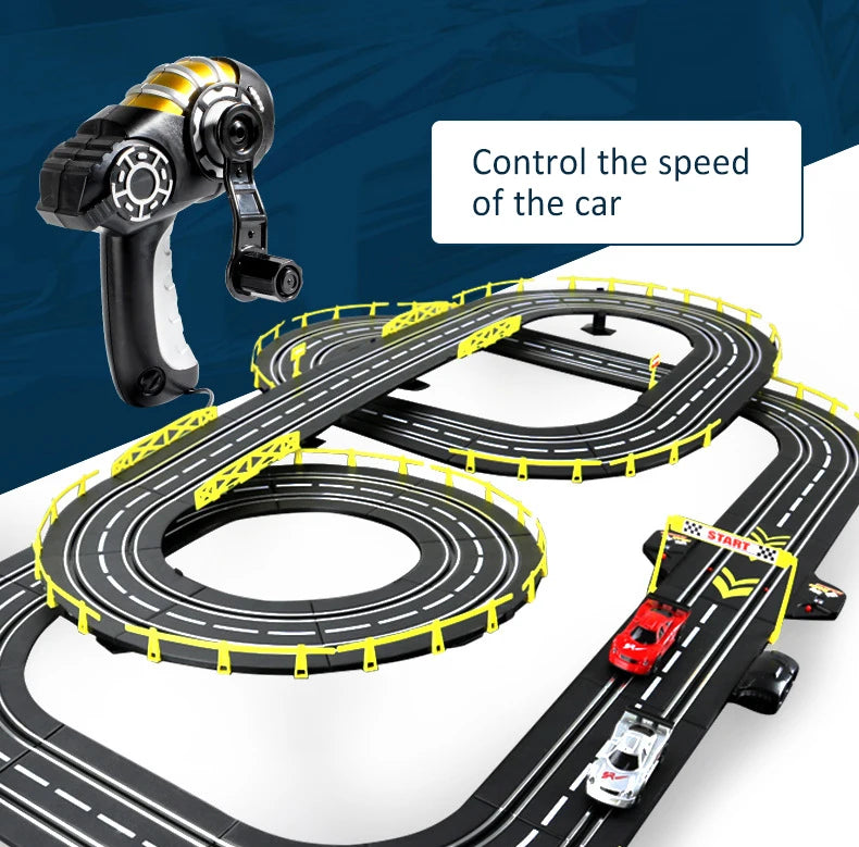 RC Railway Car1:43 Accessories Toy Electric Race Track Vehicle Double Battle Speedway Profissional Slot Car Circuit Racing Gift