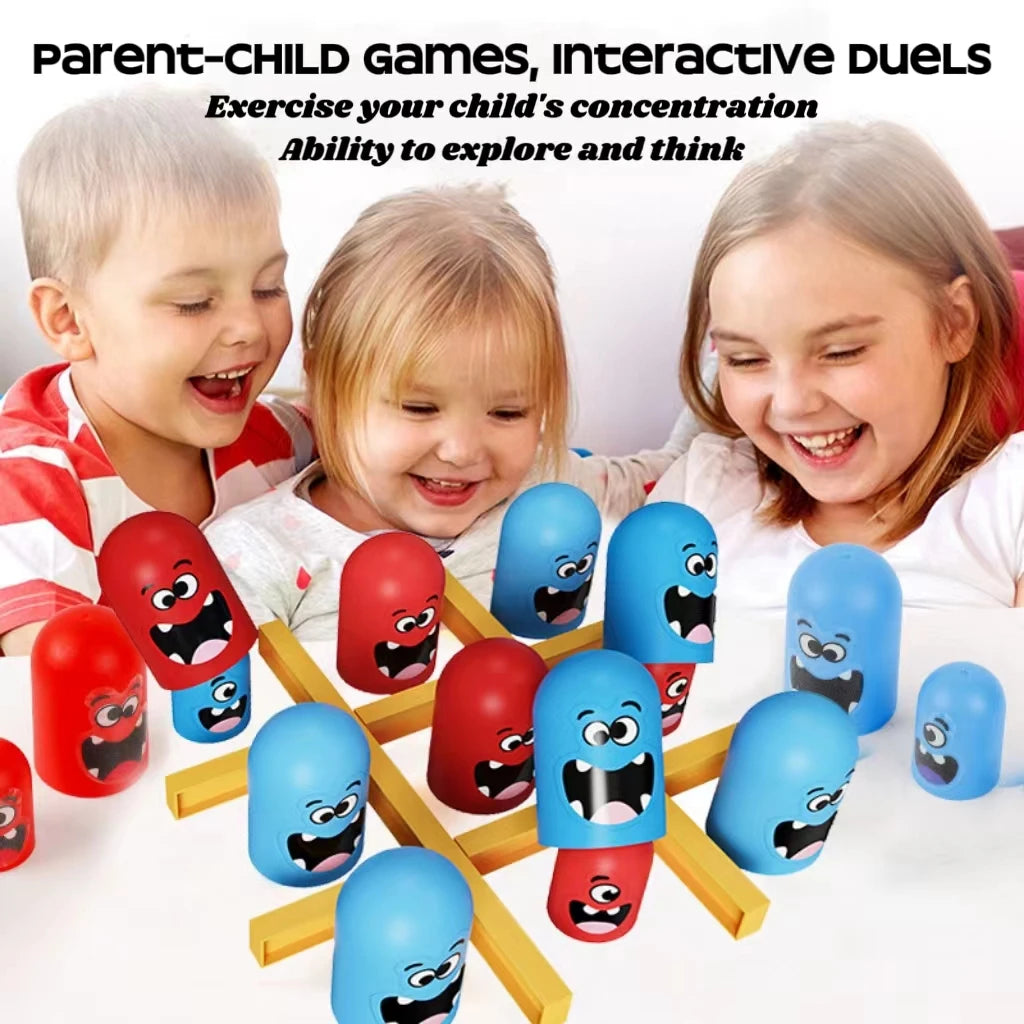Tic Tac Toe Big Eat Small CartoonThinking Training Board Game Parent-Child Interactive Educational Toys For Kids Christmas Gifts