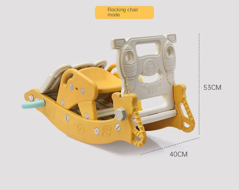 Children's Slide Shooting Four In One Indoor And Outdoor Slide Rocking Horse Combination Toy Multifunctional Baby Rocking Horse
